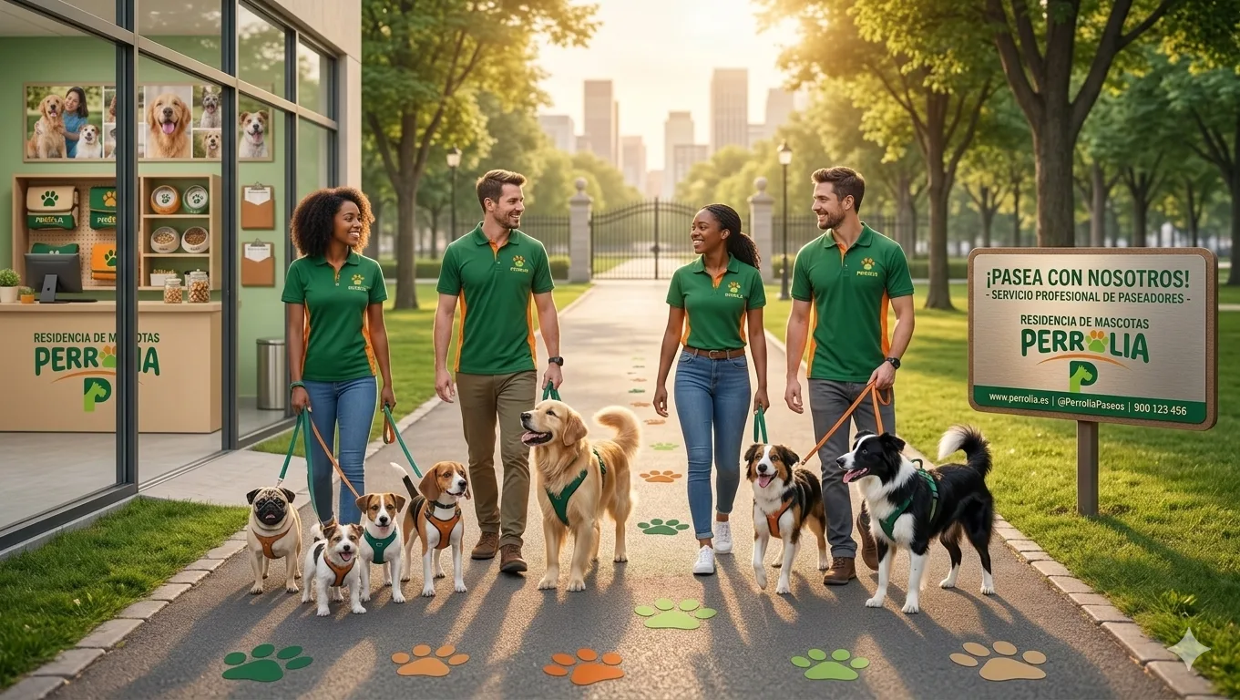 Paseadores de perros en Estepona, Málaga